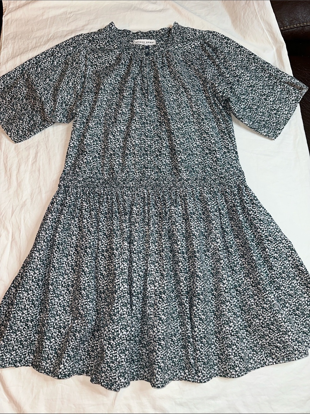 Apiece Apart Drop Waist Organic Cotton Mini Dress Size XS